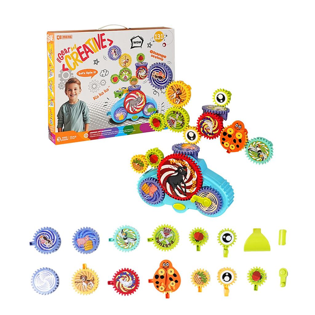 Electric Building Variable Gear Spinning Educational Toys