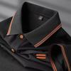 Men's T-shirt Designer Business Loose Fit Turn Down Collar Short Sleeve Polo Shirt Soft Solid Tops Tees Men T-shirt