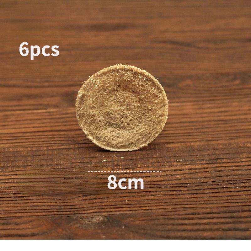 6pcs Natural Handmade Loofah Pad Loofah Pot Pad Tea Coaster Teapot Pad Insulation Pad Pot Holder Tea Holder Tea Accessories