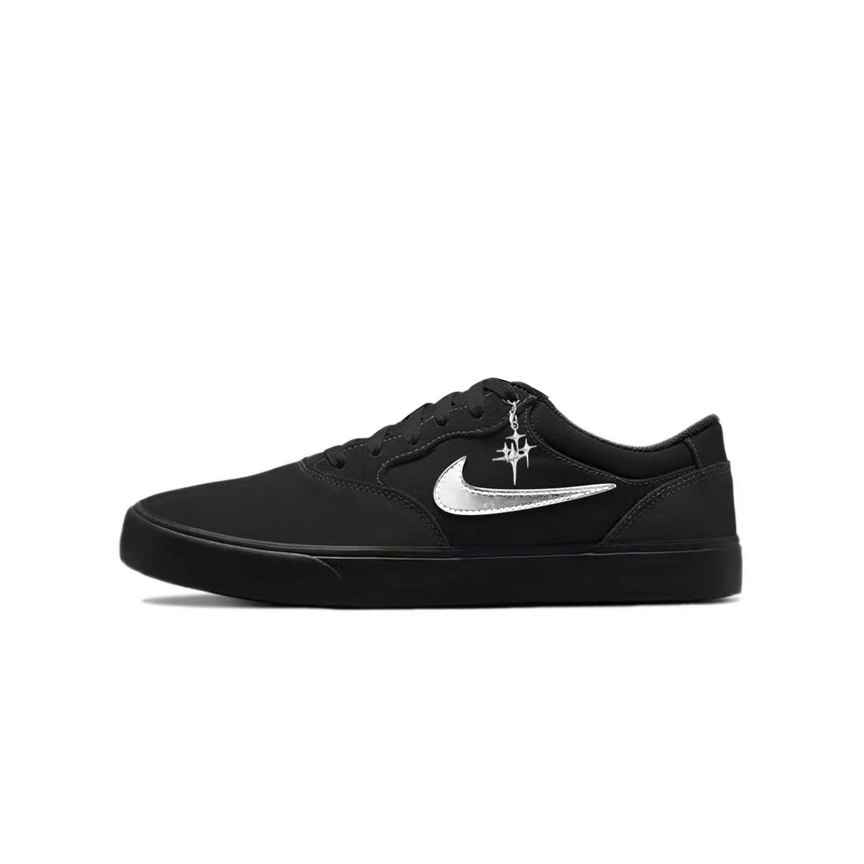 

Nike SB Chron 2 Cyber Silver Abrasion Resistant Low top Skateboard Shoes Unisex Black Silver DM3493-200(Team619-) 38