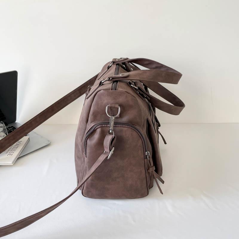 Stilvolle Wildleder Reisetasche Damen Mehrzweck-Tragetasche mit verstellbarem Schultergurt und Modischem Design