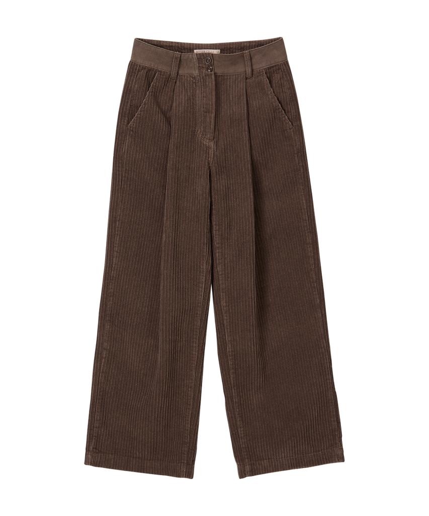 Biteoseljeu Demi Pintuck Wide Pants - Brown