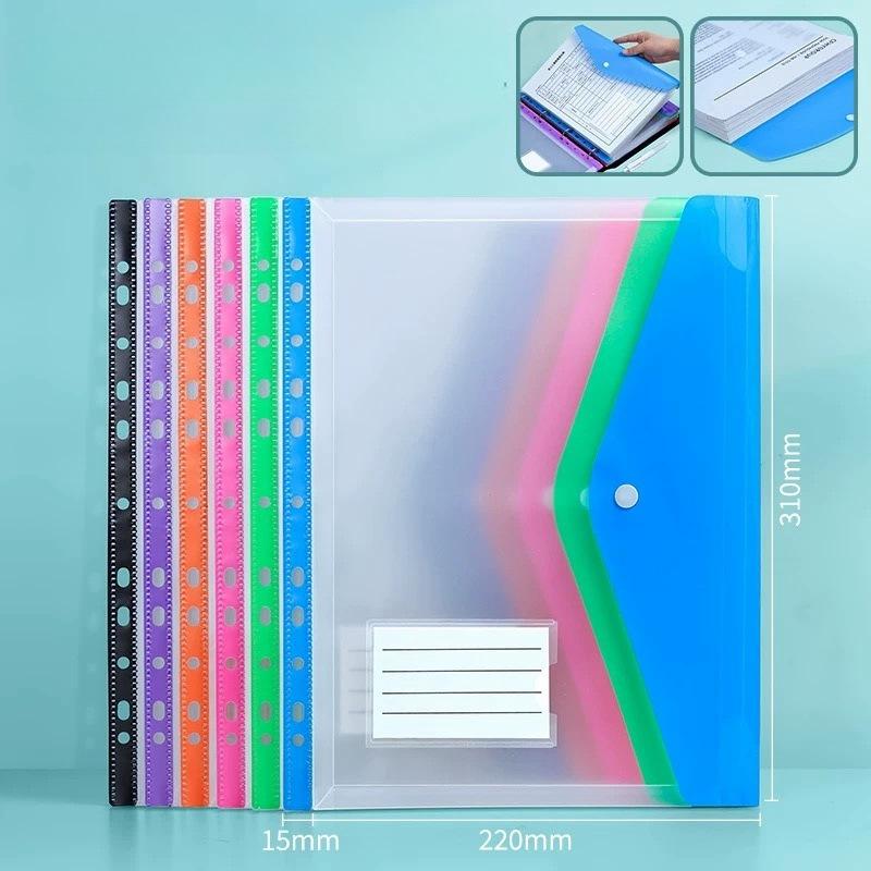 

6 папок-регистраторов формата А4 большой емкости с 11-ю кольцами для переплета, современный полипропиленовый материал, раздвижные кнопки и карманы для этикеток