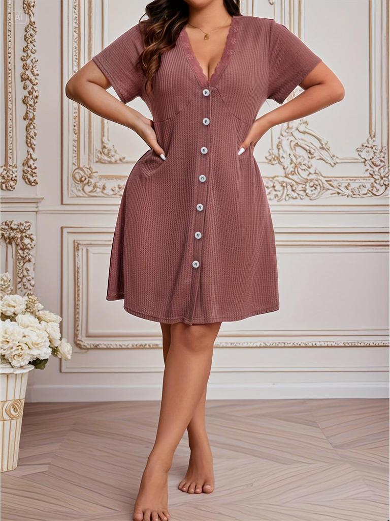 Summer Women's Fashion Dress: Sexy, Casual, Comfortable Short Nightgown