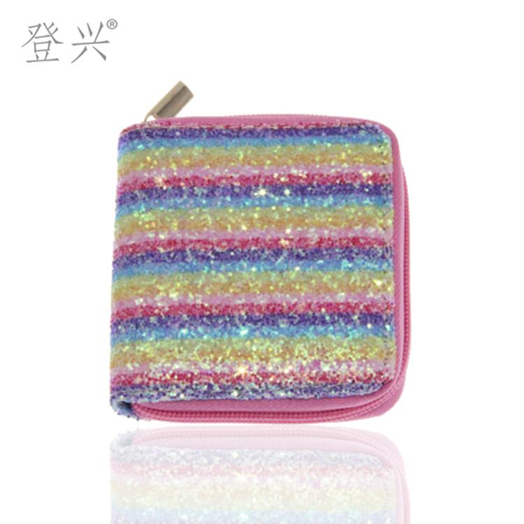 Neues Laser-PU-Kurz-Kleinportemonnaie, Schüler-Kindertasche, D-System mit Bildern und Mustern