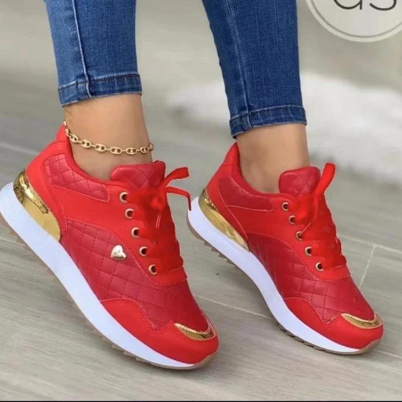  Women's Mesh Sneakers Patchwork Lace Up Flat Shoes for Women Lightweight Female Shoes Classic Versatile Zapatillas De Mujer