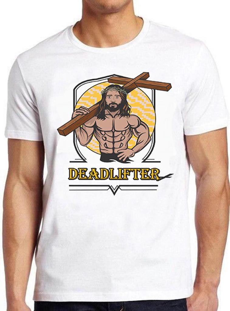 Jesus Deadlifter Funny Gym Top Cool Gift Tee T Shirt M462
