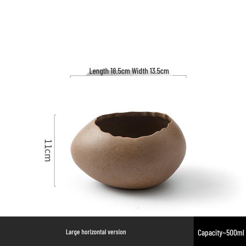 Creative Ostrich Eggshell Dessert Bowl - Unique Ceramic Tableware for Cold Drinks & Barbecue