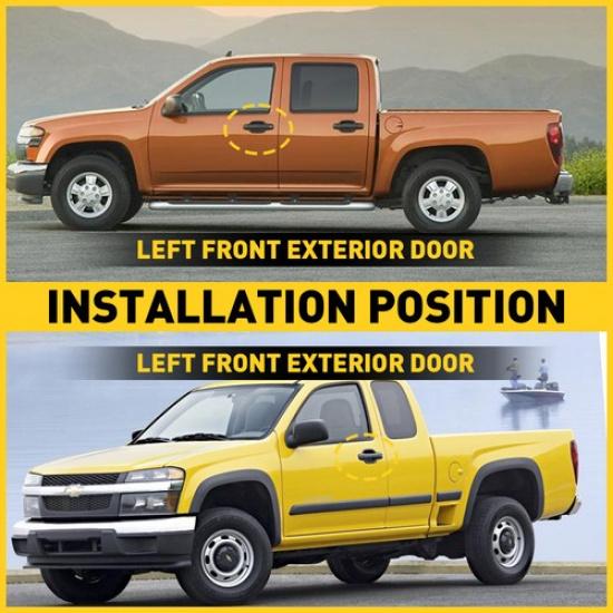 Exterior Door Handle Black For Chevrolet Colorado Front Driver Side 2004-2012 EK