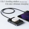 8-In-1 USB Hub Multifunctional Docking Station USB3.0 USB2.0 SD/TF Card Reader USB-C 15W Wireless Charging USB Extender Data Transfer