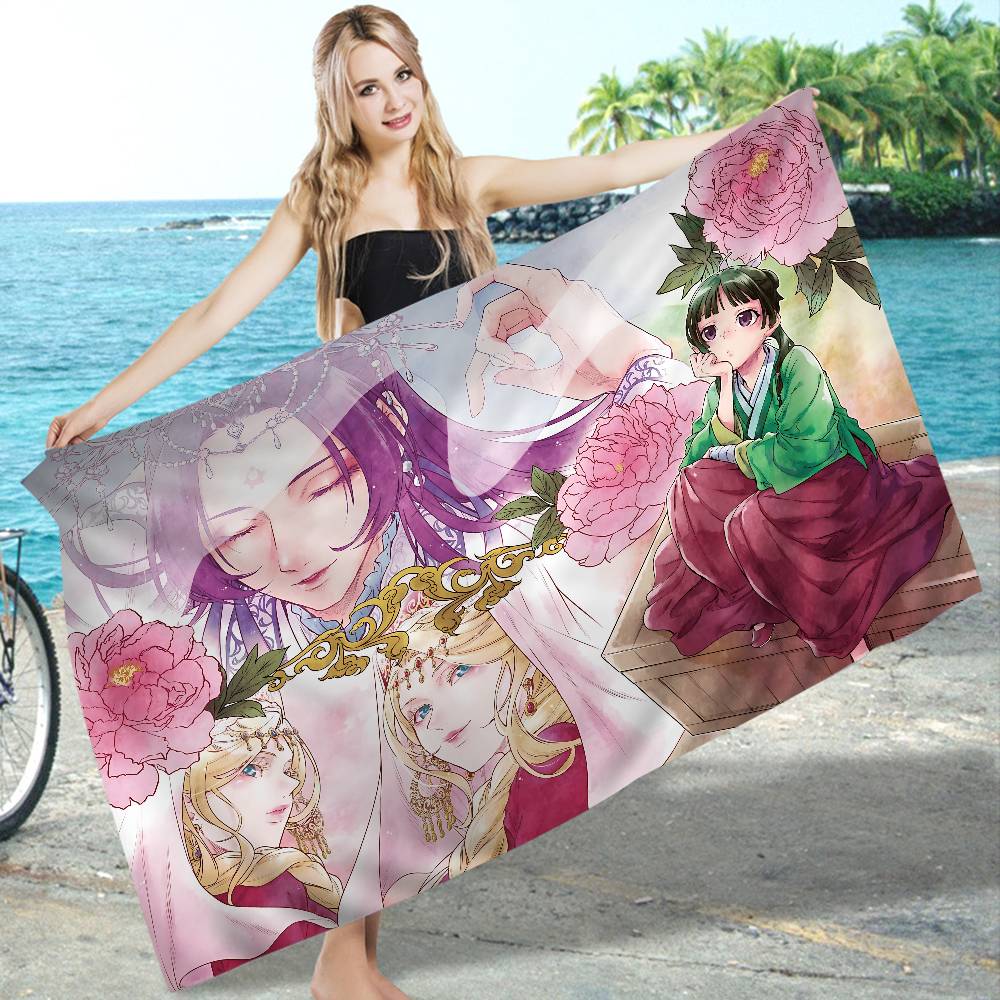Anime The Apothecary Diaries Microfiber Printed Beach Towel Mountain Climbing Yoga Beach Swimming Running Absorbent Soft Towel