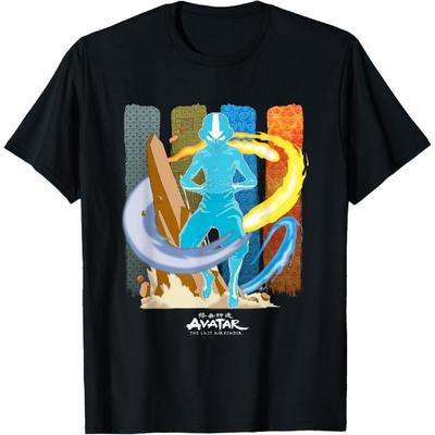 The Last Airbender Aang Avatar Nations Unite Panels T-Shirt