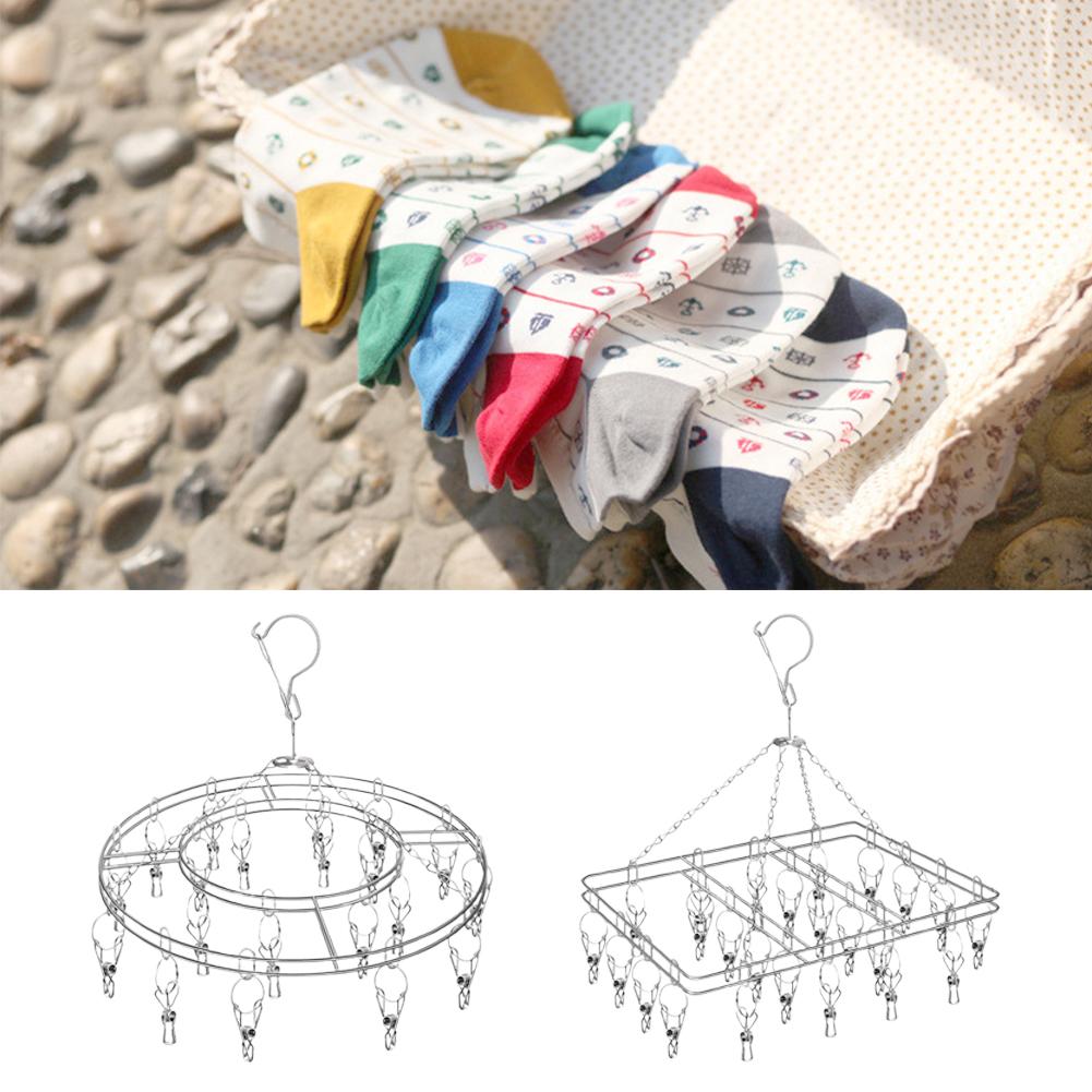 Stainless Steel Windproof Clothespin Laundry Hanger Peg Airer Clip Clothesline Drying Clothes R T9Z5