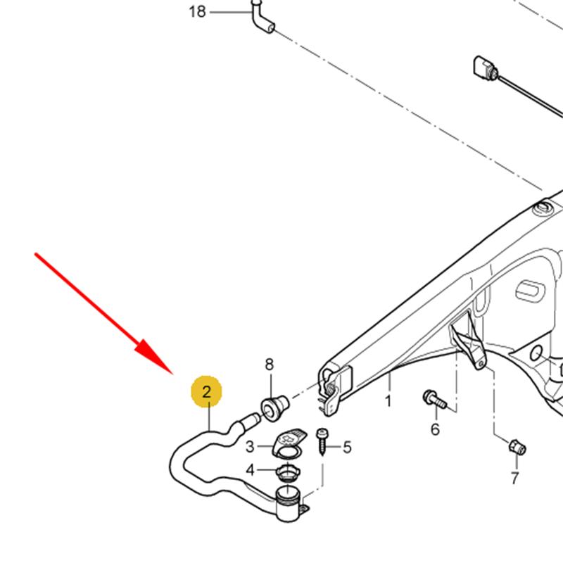 Suitable for Porsche 03-10 Cayenne Fluid Tank Filling Connection 95552860500 95552860501 95552860502