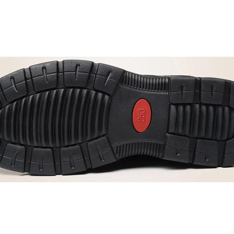 2025 Winter Shoes -30 Degree Warm Plush Mens Ankle Boots Non-slip Casual Male Brand Footwear Pure Black