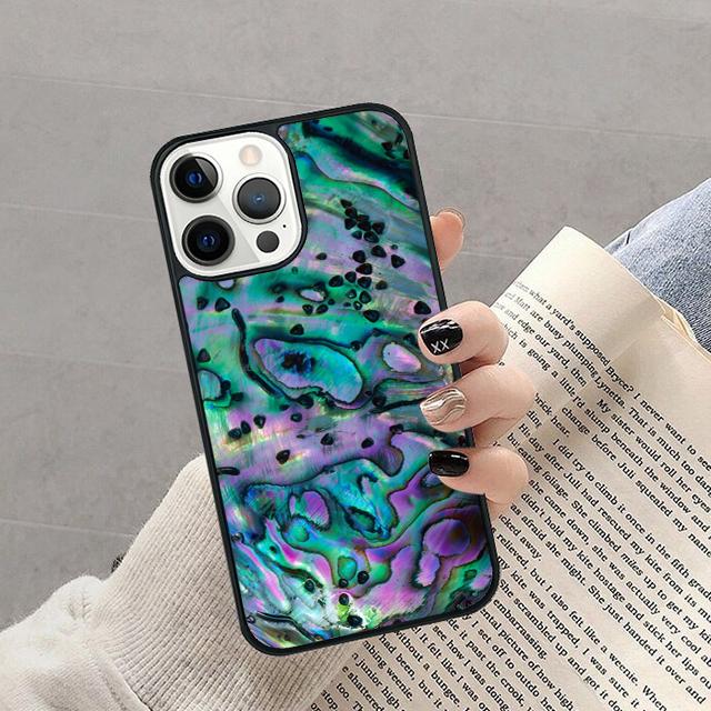 Paua Abaloneb marble Phone Case For iPhone 17 Air 16 pro max 15 14 plus 12 13 Soft Bumper Shell Cover coque