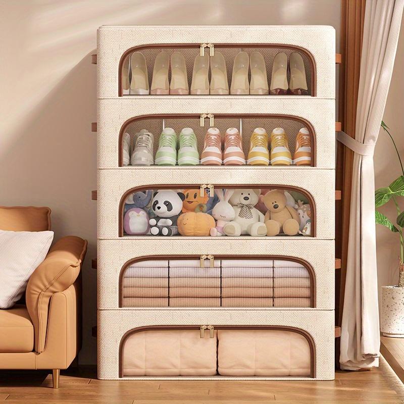 high qualityThickened Steel Frame Support, Large Capacity Under Bed with Lid Foldable Storage Shoe Box, Can Be Placed in The Bedroom, Living Room,