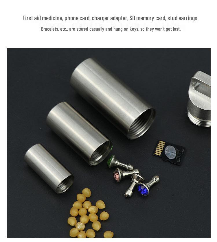 Waterproof Stainless Steel Mini Pill Box - Portable, Moisture-Proof Travel Medication Container