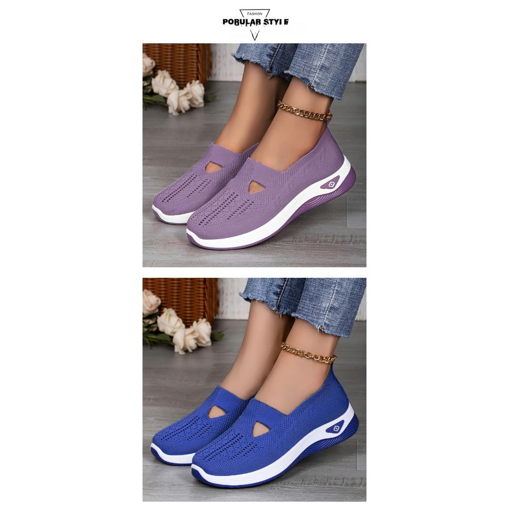 Schuhe für Damen, Atmungsaktive Einzelschuhe, Lässig Ein-Fuß-Schuhe mit weicher Sohle, Netzschuhe