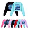 4874 Kids Girls Derpy Rumi Zoey Mira Printed Casual Long Sleeves Round Neck Sweatshirt Top