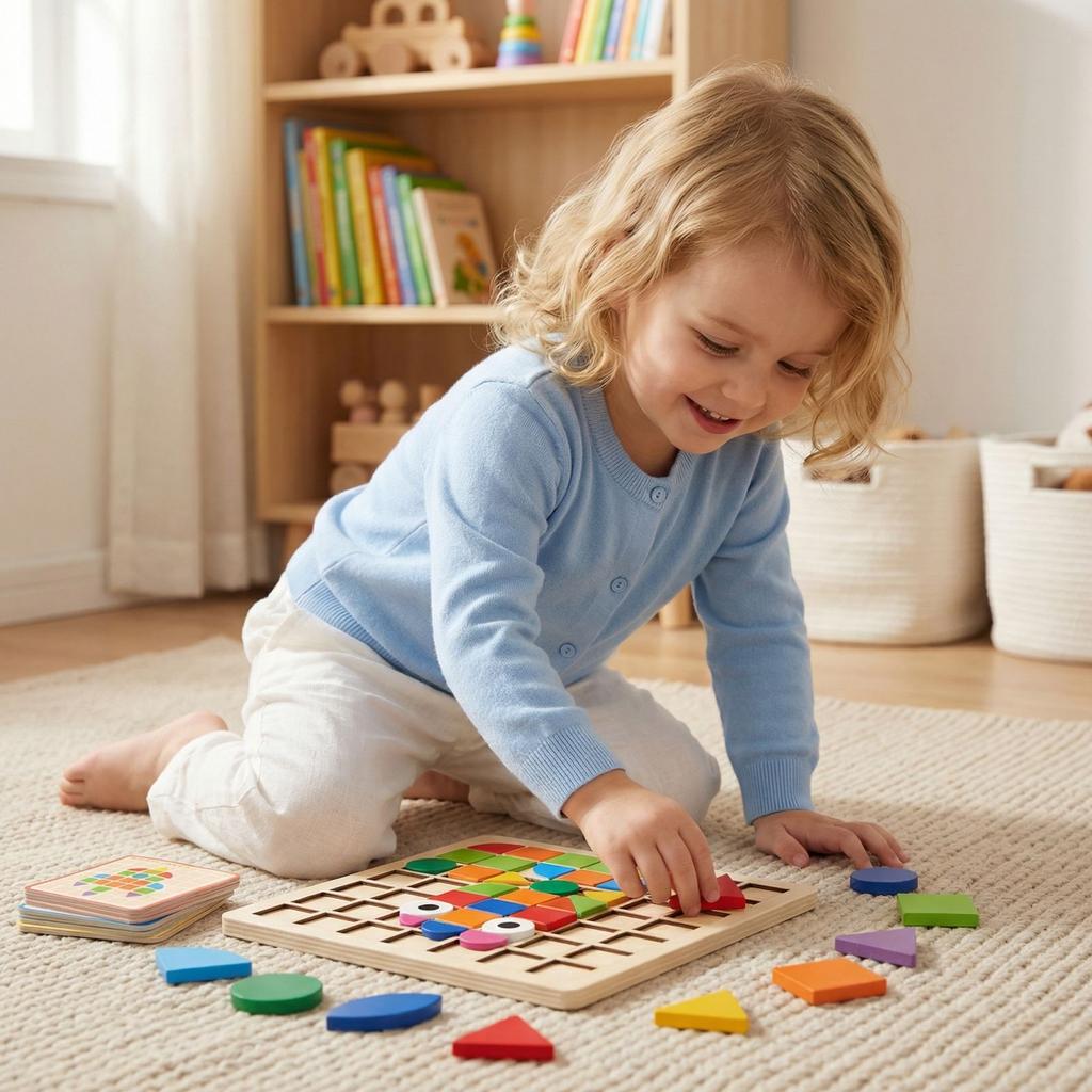 Wooden Early Childhood Education 3D Three Dimensional Puzzle Board Puzzle Block Puzzle Toy For Young Children
