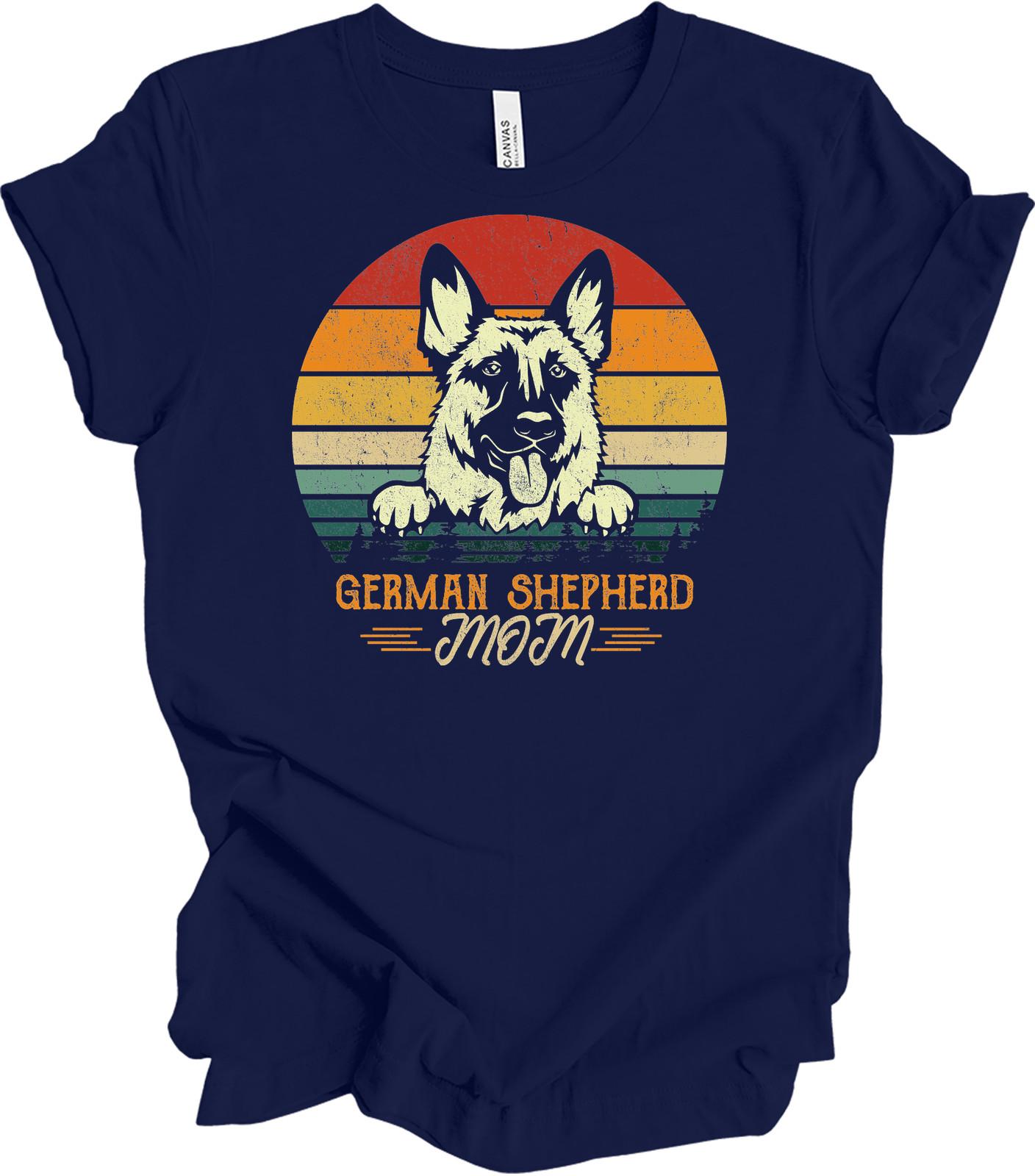 German Shepherd Mom Retro Dog Lover T-Shirt Gift S