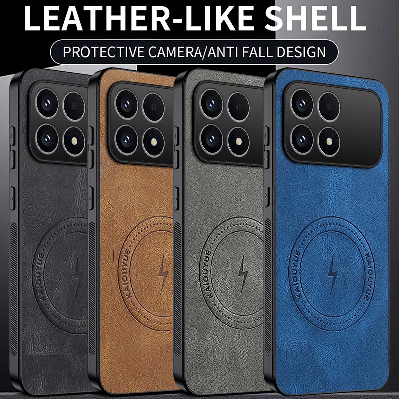 For Poco F8 Pro New Leather Matte Frosted Magnetic Phone Case For Mi POCO F8 Pro Shockproof Bumper Soft Cover POCO F8 Pro Shell