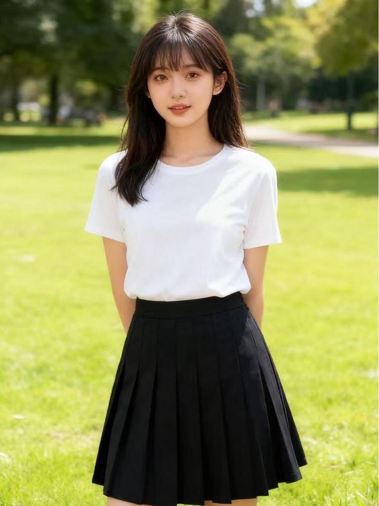 College Style Summer Uniform & Skirt Set for Graduation and Performances