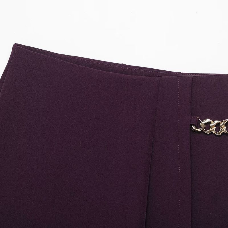 Kaslead New Women clothes Western Style Fashion Chain Wide Pleat Casual Shorts 1478270