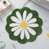 Cute Non Slip Flower Rug Flocking Tufted Daisy Bath Door Mat Washable Absorbent Baby Crawling Carpet Bedroom Living Room