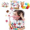 Wooden Intelligence Building Toy For Infants And Toddlers Developing Brain And Body Coordination Through Bead Stringing Play 78 Characters