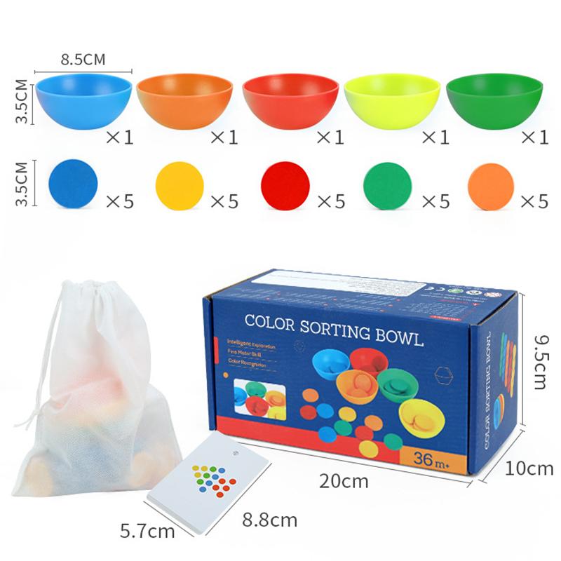Baby Color Sorting Cup Montessori Toy Math Counting Logical Thinking Matching Sensory Games Parish Educational Material Kids Toy