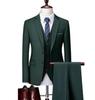 Men's Three-Piece Suit - Formal/Casual Office Groom Wedding Attire