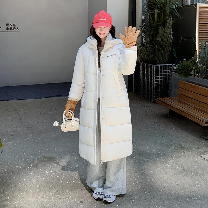 Winter new down cotton-padded clothes women's long over-the-knee to Korean version of cotton-padded jackets thickened warm loose coats