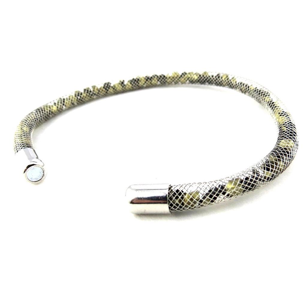 Les Trésors De Lily [M9441] - Black Gold 'Joyaux' Designer Bracelet (4 Mm)
