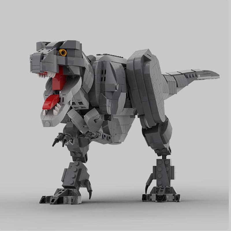MOC Jurassic Tyrannosaurus Rex realistic style super movable assembled block toy