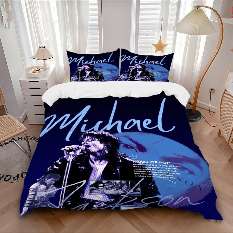 3Pcs Michael Jackson Pop Bedding Sets For All Sizes New 3D Printed Bed Cover Comforter Duvet Cover Pillowcase Bedroom Decoration