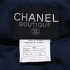 CHANEL Domestic genuine 95A P05673V04376 Check Pattern COCO Button Jacket 42 NavyUsed