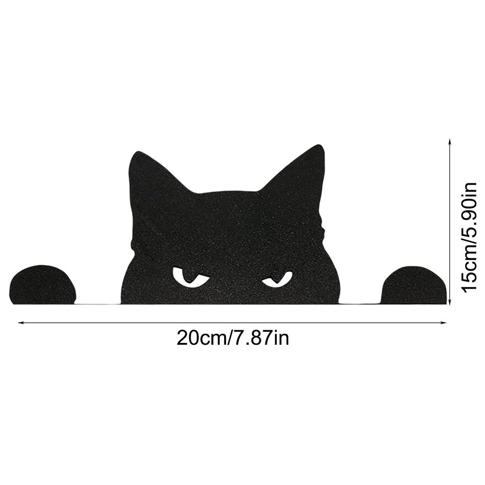 Metal Halloween Door Topper Black Cat Indoor Halloween Decorations Halloween Door Corner Sign Cat Silhouette Decorative Signs