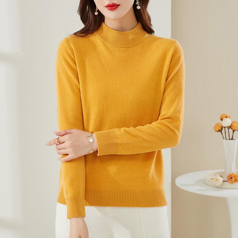 Damski sweter z golfem Jinjuan, 100% wełna merynosów