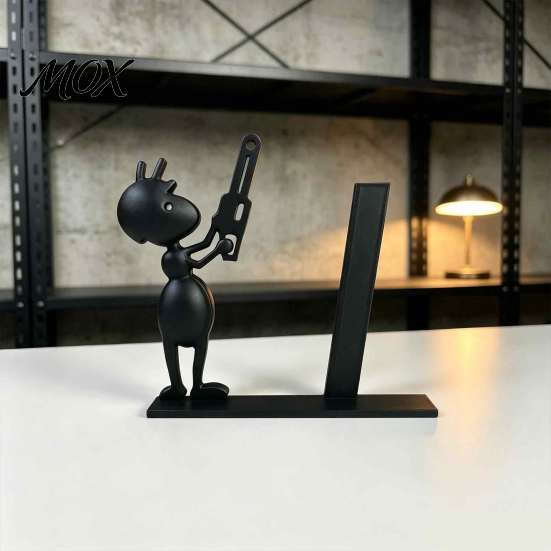Matte Black Paper Roll Stand Funny Ant Toilet Holder, 3D Printed Novelty Free Standing Versatile Desktop Organizer Decorative Bathroom Tissue