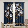 2pc,  Curtains Elegant 3d Blue & Golden Tree of Life Tapestry Polyester Wall Hanging for Living Room Bedroom and Home Decor