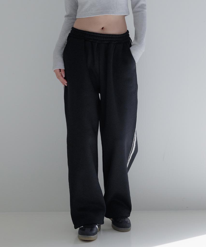 KITTY POTTERY Lace Line Tape Sweatpants Black