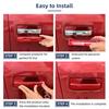 4PCS Door Handles COVER TRIM DECOR For Ford F150 15-20 Crew Cab Accessories RED