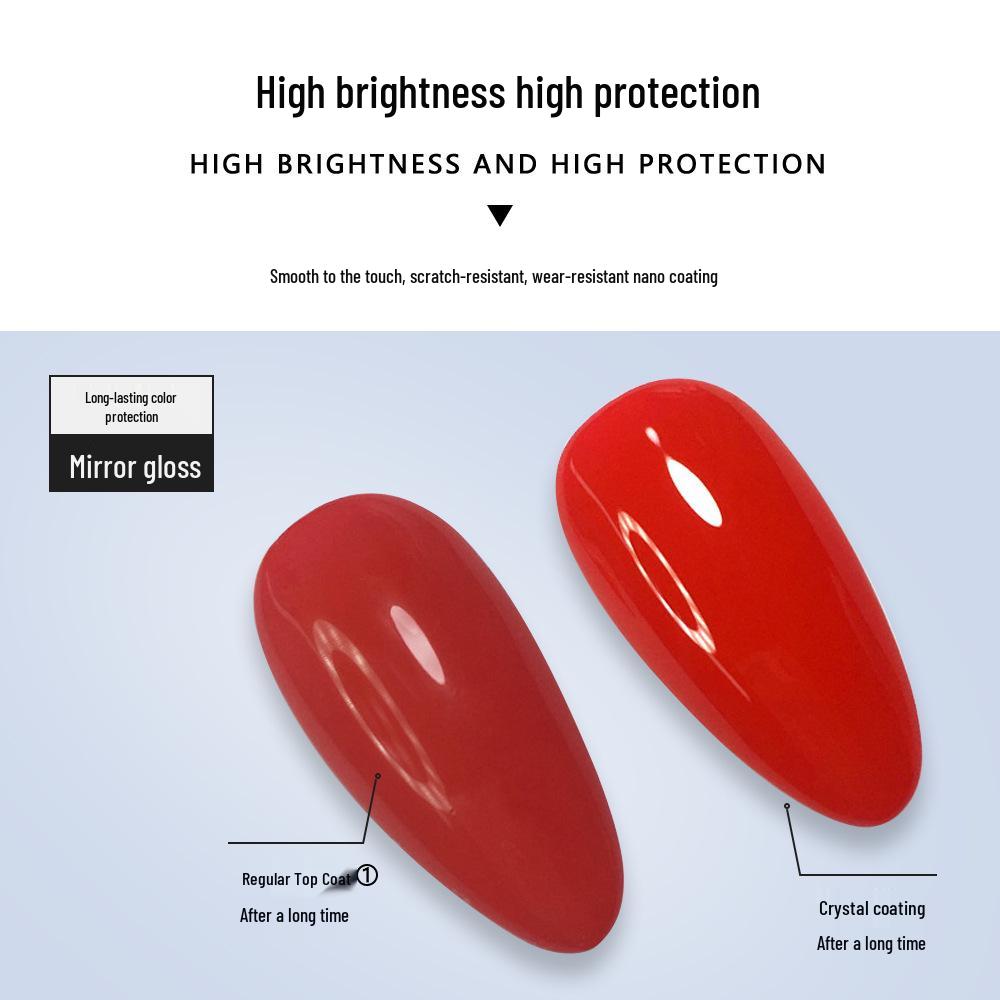 Nail Salon Electroplating Top Coat: Scratch-Resistant, Anti-Yellowing, Anti-Stain, Wear-Resistant, Super Bright Gel