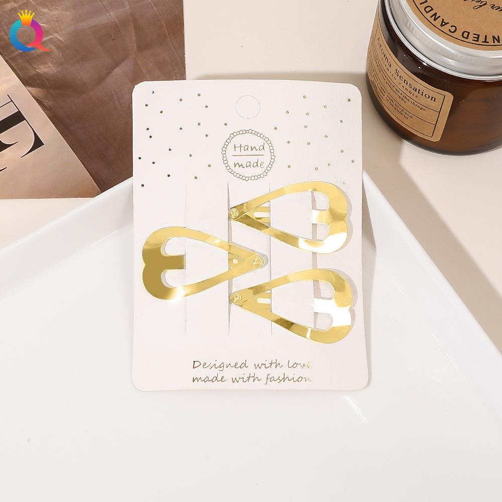 3/4pcs  Frosted Simple Hair Clips for Girls Star Oval Triangle Square Hair Clips Kids Snap Hair Clips Pentagram BB Clip