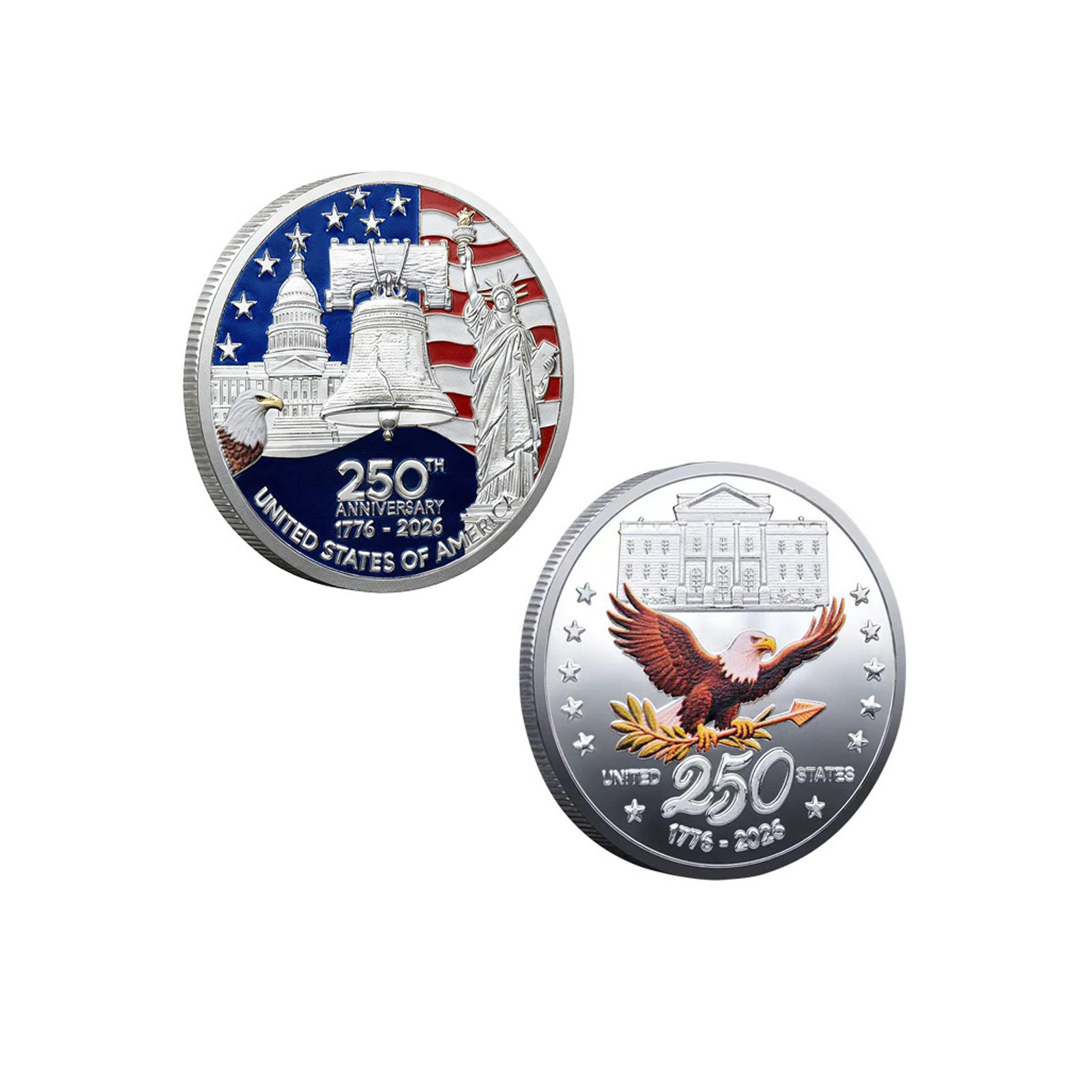 1776-2026 American Independence 250th Anniversary Commemorative Coin  Bell American Independence Day Commemorative Coin