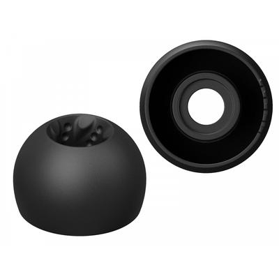 JVC Kenwood Victor EP-FX12L-B Earpiece Spiral Dot Pro 4 Pieces L Size Improved Sound Quality High Sound Isolation Silicone Material Black EP-FX12