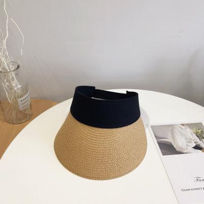 2026 Summer women casual straw hat Sun shade cap Lady female outdoor Holiday beach visor cap Large brim hat Gorros