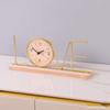 Minimalist Iron Craft Clock Creative Wood Retro Clock Simple European Desk Clock  Office Decor